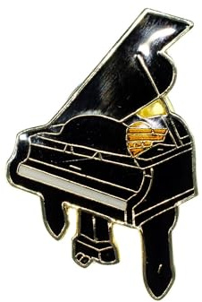 Miniblings Klavier Brosche Pin Anstecker Konzertflügel Klassik Piano Flügel gold - Handmade Modeschmuck I Anstecknadel Button Pins
