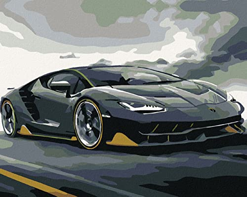 Malen nach Zahlen - LAMBORGHINI 40x50 cm ohne Keilrahmen