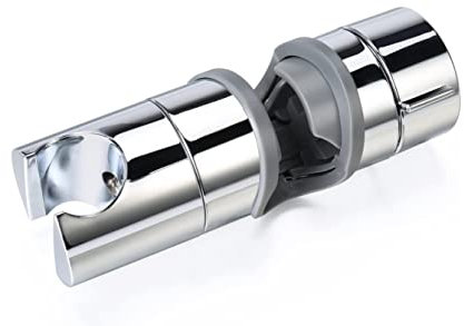 New Improved 2025 Adjustable Shower Head for Slide Bar, Hand Shower Bracket Universal 20-25MM Head Guide Bracket Holder 360 Degree Rotation for Sprayers, Shower Head Holder