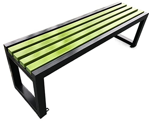 Gartenbank Wetterfest 3 Sitzer Metall Parkbank Holz Billig Outdoor Ohne Lehne Diverse Modelle Wetterfest für Balkon, Terrasse & Garten, Hellbraun, 11 Farben(G,180 * 40 * 45)
