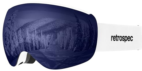 Retrospec Dipper Plus Kids Ski Goggles Unisex for Boys and Girls Youth Ski Goggles Magnetic Interchangeable Lens, UV Protection, Anti-Fog and Adjustable Anti-Slip Straps