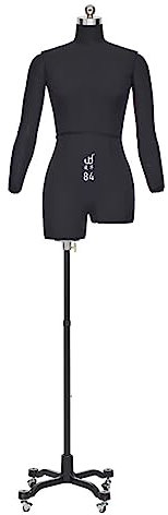 Kleiderpuppe Schneiderpuppe Kleid Schaufensterpuppen Körper Weiblich Für Hochzeitskleid, Styropor Schaufensterpuppe Für Dressmaking & Anfänger, Boden Halbe Schaufensterpuppe, Schwarz ( Color : With Ar