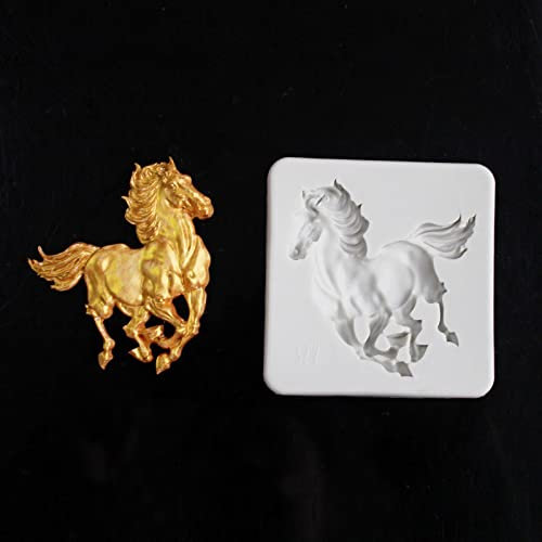 Silikonform zum Backen, 7 x 6,7 x 1 cm, Pferd, Silikonform, Kuchenbacken, Dekoration, Schokoladenform, Fudge, Kuchen, Schmuck, Pferd, Modellierung, Harz, Silikonform