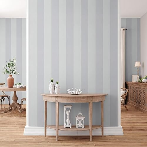 Tapete Lio Streifen & Wellen M1-No.11269 | Vlies | Grau | Weiß | Tadessi | 10,05 m x 0,53 m