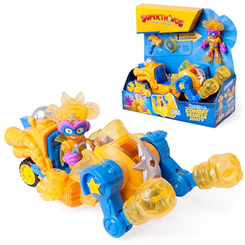SUPERTHINGS KAZOOM Power – Combat Vehicle Multy. Vehículo de Combate de Kid Multy de la Serie de TV “Kazoom Power”. Contiene 1 Combat Vehicle, 1 Multy Exclusiva, 1 Arma y 1 Accesorio