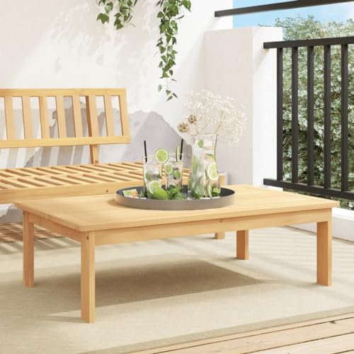 Sufrk Gartentisch Terrassentisch Wetterfest Lounge Tisch Outdoor BalkonhäNgetisch 100x60x30 cm Massivholz Akazie - 365851