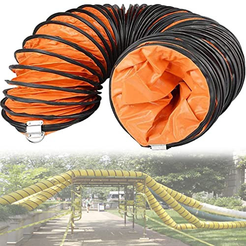LZDOYY Lufttransportschlauch PVC Warmluftschlauch Belüftungsschlauch Abluftschlauch Entlüftungsschlauch für Klimaanlagen, Orange Passend für Bauventilator,10M-25CM