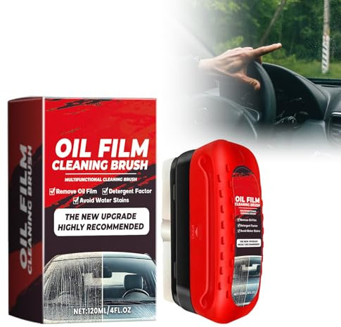Nettoyant De Film D'Huile pour Vitres De Voiture, Dissolvant de Film d'huile pour Verre, Nettoyant Puissant pour Pare-Brise et Film d'Huile, pour Restaurer Facilement la Clarté du Verre, 01