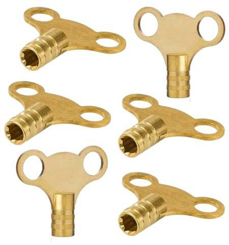 NCS35® Radiator Air Bleed Key Brass - Pack of 4, Premium Quality Utility Keys for Radiator & Plumbing Maintenance, Vent Venting Air Valve, Valve Key Durable & Rust-Resistant