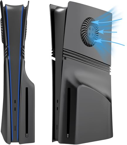 Placa frontal para PS5 Pro Disc Edition, funda de repuesto con rejillas de ventilación de refrigeración transpirables, panel de disipación de calor, carcasa ABS personalizada para consola PS5 Pro