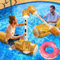 KAHEIGN 5Pcs Inflatable Floating Row Toys, 140CM Pool Inflatable Battle Log Water Sports Games Log Rafts Float Toys with Doughnut Swimming Ring for Kids Adults Summer Lake Beach Water Party Game