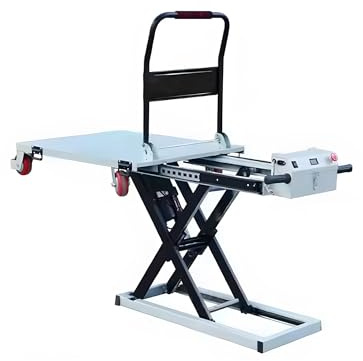 440lbs Capacity Electric Hydraulic Scissor Lift Table Cart | 31.5 Max Lifting Height | Portable Material Handling Flatbed Handcart for Warehouse, Workshop & Logistics (31.5 Lifting Height)