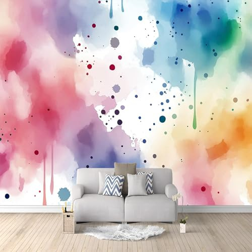WHUOEUCO 3D Photo Wallpaper Hand-Painted Paint Color 500x280 cm Fashion Decoration Wall Mural, Non-Woven Wallpaper, for Living Room Bedroom Dining Room Wall Art Painting