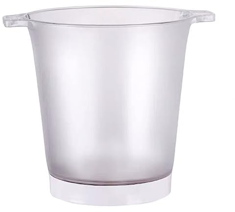 ZUNOXAZ 1 pièce Seau à Glace Lumineux Rond avec Poignées pour Bar Ktv Refroidisseur de Bière Vin Matériau Épais et Sécurisé
