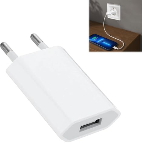 Cargador 5V 1A, 2 Pack Enchufe USB Carga Rapida, Cabeza Cargador para Teléfonos Móviles, Auriculares Bluetooth, Relojes Inteligentes, Tabletas, Consolas Juegos, MP3, etc