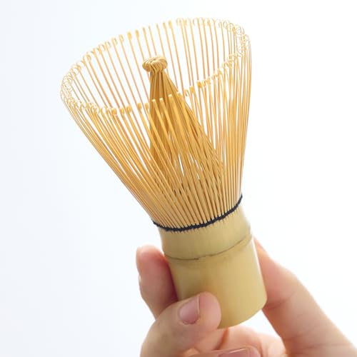 Sanmei Matcha Whisk, Natural Bamboo Tea Whisk, Matcha Stirrer, Brush, Mixer, Traditional Handcrafted Japanese Chasen for Authentic Matcha, Tea Accessories (80 Prongs)