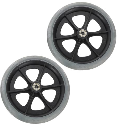 Hemobllo 2 pièces Roues Avant de Fauteuil à Roues Roues de Remplacement Pivotantes Robustes Compatibles avec Déambulateurs et Fauteuils Accessoires Durables Inoxydable et Faciles à