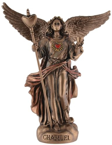 VOGLER Joh. Vogler GmbH Erzengel Chamuel, Engel der Liebe, Miniatur, aus Kunststein angefertigt, von Hand mit Bronzefarbe bemalt, Veronese Kollektion, 708-78395