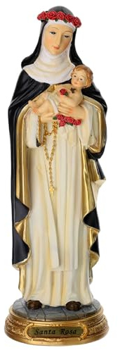 Holyart harts och PVC-statyer: Saint Rose of Lima 30 cm målad harts