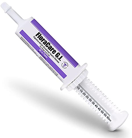 FloraCare GI Digestive Paste for Dogs & Cats – Helps Diarrhea, Upset Stomach & Occasional Gastric Distress – Gut Health Support with Easy Oral Syringe – Veterinarian Recommended Digestive Aid – 60cc