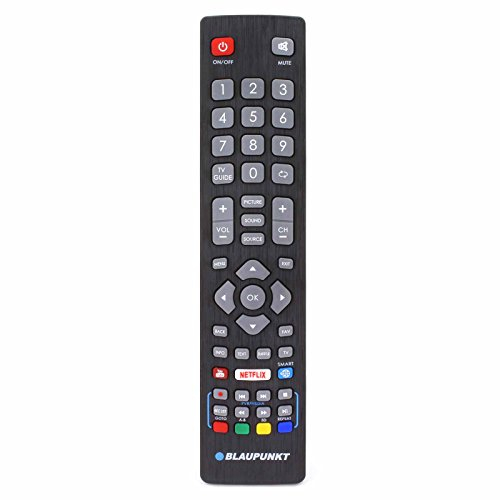 Télécommande pour Blaupunkt BLF/RMC/0008 Full HD LED 3D Smart TV'S avec Netflix Youtube 3D Boutons intelligents - avec Deux Piles AAA 121AV incluses