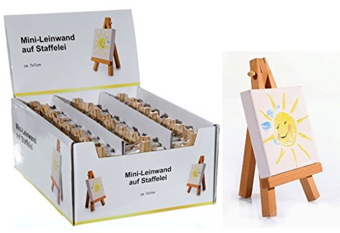 Cepewa Mini Leinwand auf Keilrahmen aus Holz, 14 Stück | Mini Leinwand auf Keilrahmen aus Holz
