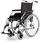Meyra Rollstuhl Budget 9.050, Steckachse, Faltrollstuhl, silverline, PU, Größe: 43 cm