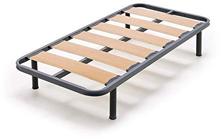 HOGAR24 ES Somier Lama Ancha Reforzada + 4 Patas Cilíndricas de 26cm, 80x190 cm