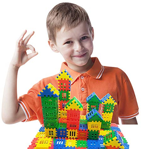 Kinderspielzeug Kreatives Lernspielzeug Montage Steckspielzeug 130 Stück Bauspielzeug Pädagogisches Spielzeug Konstruktionsspielzeug Plastik Bausteine Steckbausteine für Geburtstag Weihnachten