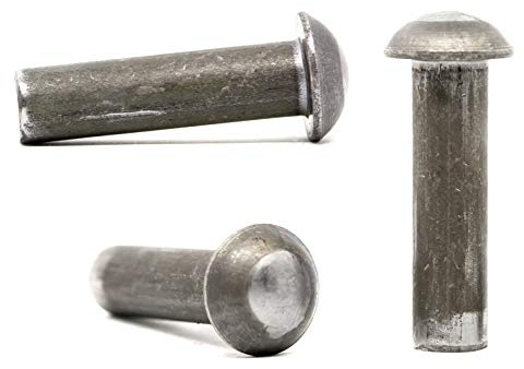 M5 (5mm x 18mm) Solid Steel Round Head Rivets DIN 660 (Pack of 20) - D03B 5x18_20