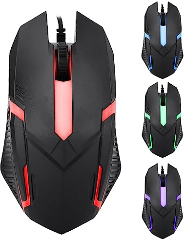 Vikye Gamer Mouse, PC Computer Gaming Mice MS11 1600DPI Wired Backlight for Strategy Games and Shooting Games