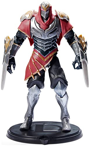League of Legends, Figura coleccionable Zed de 6 pulgadas con detalles de primera calidad y 2 accesorios, The Champion Collection, grado coleccionista, a partir de 12 años