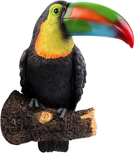 Taotenish Tukan-Figur aus Kunstharz, Tukan-Skulptur, tropischer Vogel, Tukan-Ornament, dekorativ, Geschenk für Zuhause und Büro – bunt