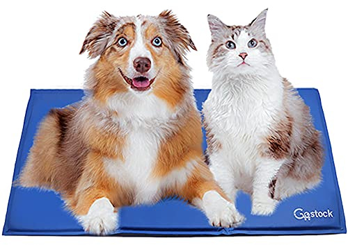 GoStock Kühlmatte für Hunde, Kühlmatte für Haustiere Ungiftiges Gel-Selbstkühlende Matte für Hunde und Katzen, Pet Cooling Mat Hund Cooler Pad für Kisten, Zwinger und Betten (90 * 50cm)