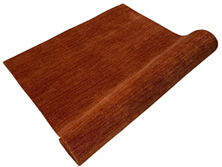 Terracota Gabbeh Compatible with Brown Orange 100% Lana Alfombra Puente Tejido a Mano