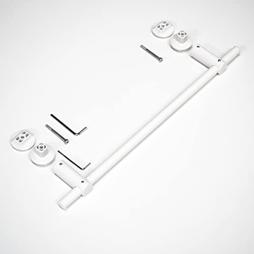 WITEN&NOCK Handtuchstange gerade für Design-Badheizkörper Ovalrohren Handtuchhalter Heizungszubehör Länge 560 mm Weiß