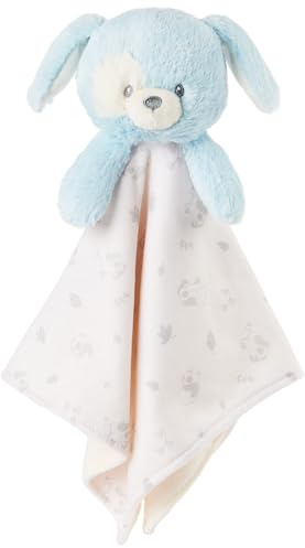 GUND Baby Sustainably Soft Puppy Lovey, Stuffed Animal Plush Blanket Made from 100% Recycled Materials, for Babies and Newborns, Blue/Cream, 10”