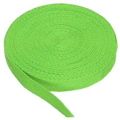 PATIKIL Baumwollband Baumwolle Gurtband 15mm x 9m, Schrägband Baumwoll Nahtband Köperband Saumband Einfassband Stoffband Webband zum Nähen für DIY Basteln Stricken Verpackungen, Grün | Baumwoll-Schrägband, Bindung, Fischgrätenmuster, zum Nähen, Geschenk, Verpackung, Handwerk, Basteln