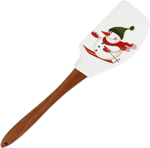 1pc Christmas Cream Spatula Silicone Spatula for Eggs Silicone Spoon Spatula Gingerbread Decor Dough jam spatulas Silicone Cake Scraper Christmas Silicone Kitchen Utensil Toner jar/49(Assorted Color)