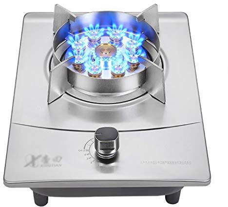 Piano Cottura A Gas Da Incasso Da 43 Cm Con 1 Fuoco Fornello In Acciaio Inossidabile Da 7,0 KW Con Protezione Da Guasto Della Fiamma, Facile Da Pulire, Compatibile Con Tutte Le Pentole [Classe E