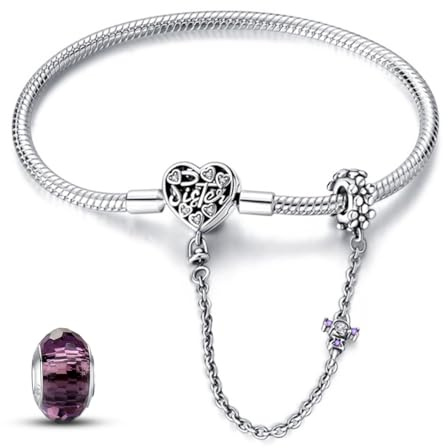 HappyStar Armkette Damen Silber 925 Charms Bracelets armband damen Kmpatibel Mit Beads Charms anhänger