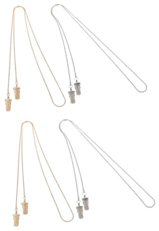 WRITWAA 4stücke Brillenhalter Mit Metallkette Antirutsch Brillenband Verschiedenen Farben Für Sicheren Halt Und Stilvollen Look Für Reisen Feste Und Alltag