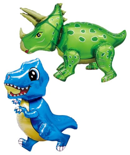 Dino Folienballons Dino Luftballon, Dino Ballon, 3D Dschungel Party Riesenballon, Dinosaurier Party Ballon für Junge Kinder Geburtstagsfeier Party (B)