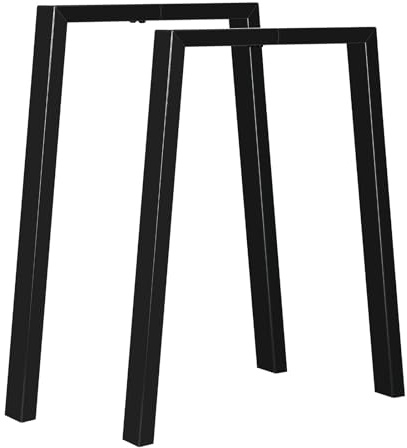 Fruyyzl Patas de Mesa en Acero Forma U Negra 71cm H x 76cm W - Conjunto de 2 para Muebles, Escritorio y Cocina