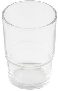 YOSSEE Bicchiere in Vetro Trasparente – Ricambio per Porta Spazzolino da Muro – Bicchiere in Vetro Spesso – Universale per Accessori Bagno