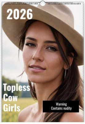 Calendario delle ragazze in topless con mucche, 2026