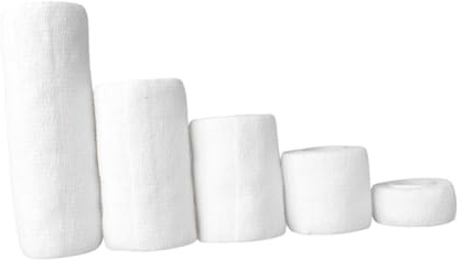 INOOMP 5pcs White Cohesive Sports Tape Self-Adhesive for Athletic Protection Comfortable Skin-Friendly Material Multiple Widths for Wrists Ankles and Joints
