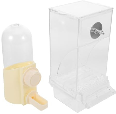 Didiseaon Smart Pet Feeder Automatic Parrot Feeder and Water Dispenser Reusable Food Container for Birds Parakeet Water Dispenser for Cage