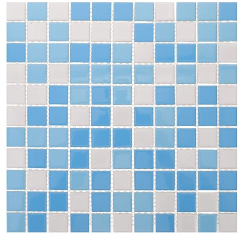 JECOMPRIS Carrelage à Piscine Réparation et Céramique Sol Résistant L'humidité Gel Installation Facile Extérieur pour Bord de Piscine et Bassin