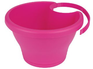 Elho 7531562422700 Corsica - Recipiente con sujeción para Tubos, 24 cm, Color Frambuesa